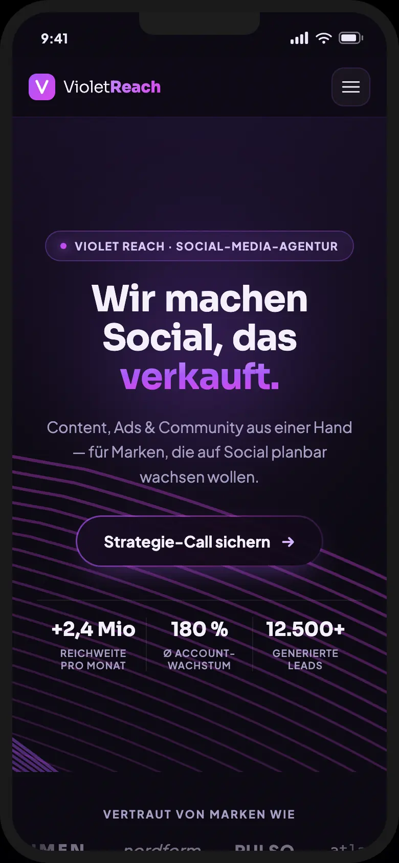 Website-Beispiel einer Social-Media-Agentur